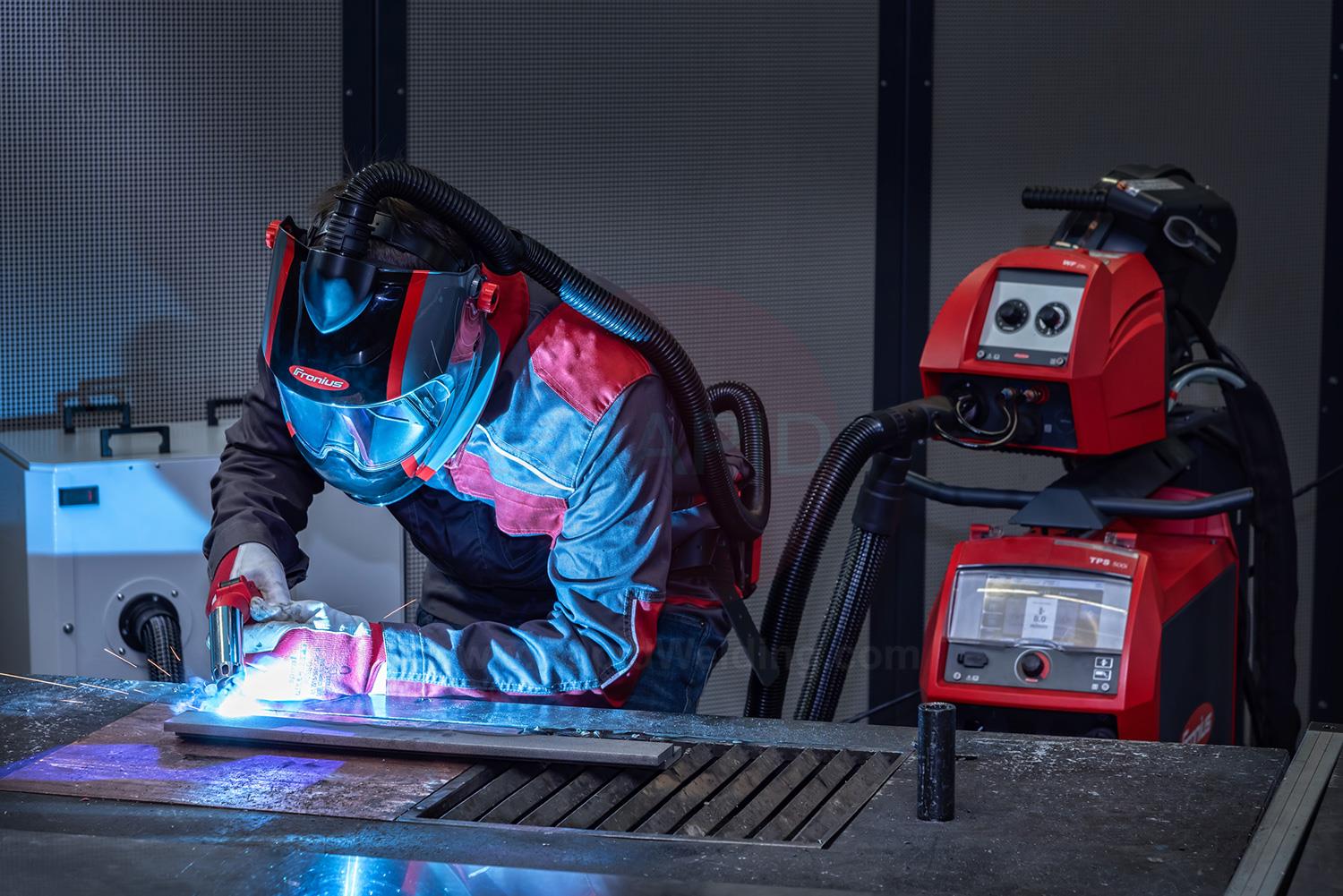 42,0510,0314  Fronius - Vizor Connect Auto Darkening Welding Helmet PAPR System, Shades 5-12